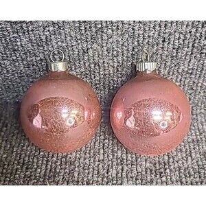 Two Vintage Shiny Brite Pink Christmas ornaments, 2 1/4"